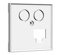 homeway Homeway Plaque centrale one. TV+LAN 55x55mm rw HW-Z0LRWG55V1 Quantité:1