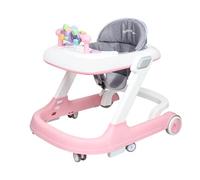 homewell 2 en 1 Trotteur pour Bébé Pliable, Trotteur Bébé avec Plateau d'activités Musical Amovible, Jouet Boulier Amusant et Coloré, Hauteur Réglable, Jusqu'à 12 kg, 6 Mois et Plus