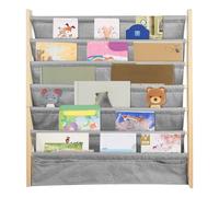 homewell Bibliothèque pour Enfants à 6 Cases suspendues, Étagère pour Jouets, Bibliotheque pour Chambre d'enfant, Salle de Jeux, Jardin d'enfants, Crèche