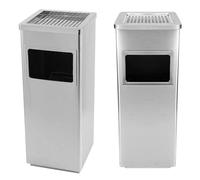 homewell Cendrier XXL sur pied 2 en 1 et poubelle carrée de 48 l, seau intérieur amovible, revêtement par poudre massif, 30 x 24 x 60 cm