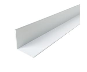 HOMEWELL - Cornière en aluminium 25mm x25mm x1.3mm, lg 1000mm (Laqué blanc)