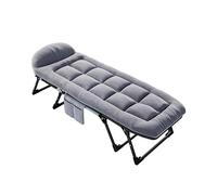 homewell Lit Anti-Écroulement à Huit Côtés Style Américain, Lit de Camping Pliable, Stable, Durable et Portable, Idéal pour Chambre à Coucher et Camping Extérieur (Gris foncé, 190, Centimètres)