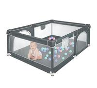 Homewell Parc Pour Bébé,Parc Bebe Modulable En Maille Respirante Avec Base à Ventouse Antidérapante, Centre d'Activités Pour Bébé Intérieur Et Extérieur Comprenant Un Sac De Rangement(Non-Balle)