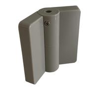 HOMEWELL - Paumelle à ressort gauche en nylon avec cache vis pour cabines sanitaires - RAL 7038