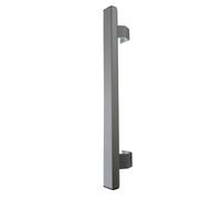 Homewell Poignée bâton maréchal - Montage traversant ou non traversant - Compatible portes PVC, bois et acier - Visserie Incluse (Anodisé argent, 30 cm)