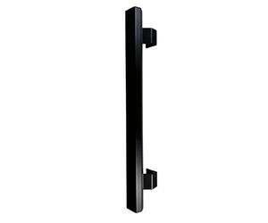 Homewell Poignée bâton maréchal - Montage traversant ou non traversant - Compatible portes PVC, bois et acier - Visserie Incluse (Noir Mat, 50 cm)