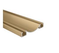 HOMEWELL - Rail bas aluminium pour placard coulissant - Lg 1.95m (1950 x 53 x 9 mm, Taupe Beige)