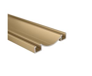 HOMEWELL - Rail bas aluminium pour placard coulissant - Lg 1.95m (1950 x 53 x 9 mm, Taupe Beige)