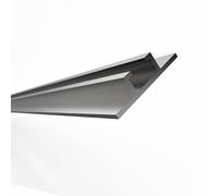 HOMEWELL - Rail de renfort 40mm x 10mm aluminium pour fixation d'enseignes, finition brut, lg 1000mm