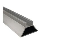 HOMEWELL - Rail de renfort 40mm x 24.5mm aluminium pour fixation d'enseignes, finition brut, lg 1000mm
