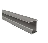 HOMEWELL - Rail en aluminium à visser sous tablettes pour dossiers suspendus, anodisé argent, Lg 1950 mm
