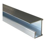 HOMEWELL - Rail en aluminium à visser sous tablettes pour dossiers suspendus, brut, Lg 1000 mm