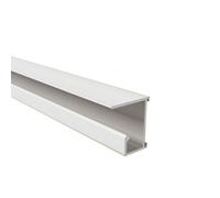 HOMEWELL - Rail en aluminium à visser sous tablettes pour dossiers suspendus, laqué blanc, Lg 1000 mm