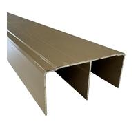 HOMEWELL - Rail haut aluminium pour placard coulissant - Lg 2m (2000 x 85 x 40 mm, Taupe Beige)