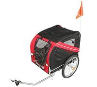 homewell Remorque de Vélo pour Chien Animaux Pliable réflecteurs Drapeau Barre attelage