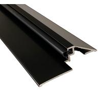 HOMEWELL - Seuil de porte (PMR) avec joint, (Laqué noir, 830mm + Découpe d’angles)