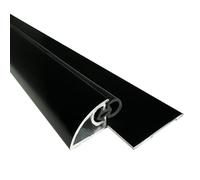HOMEWELL - Seuil de porte PMR, Largeur 50mm Lg 830mm + joint d'étanchéité + DECOUPE ANGLES - Laqué noir