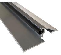 HOMEWELL - Seuil de porte PMR (Norme Handicap) aluminium avec joint et découpe d'angles (Brut, 730mm)