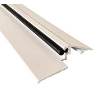HOMEWELL - Seuil de porte PMR (Norme Handicap) aluminium avec joint et découpe d'angles (Laqué blanc, 830mm)
