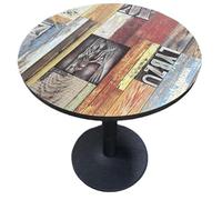 homewell Table à manger ronde en panneau de particules - Petite table de cuisine - Petite table simple pour cuisine, salle à manger et salon - φ60 x 72 cm (correspondance des couleurs)