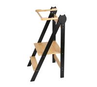 Homewell Tour d’Apprentissage Montessori Pliable en Bambou, Tour d'Observation Naturel pour Enfant À Partir 12 Mois, Méthode Montessori, 3 Hauteurs Réglables, Pieds Anti-Bascule