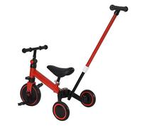 Homewell Tricycle Bébé Évolutif, Kinderkraft Velo Tricycle 2 en 1, Combine Trolley et Ride Fonction, Cadeau Bebe 1-5 Ans sans Freins (03, Rouge)