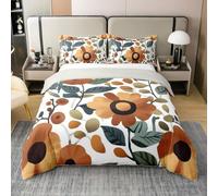 Homewish Coton Housse de Couette 240 x 260 Enfant Bohémien Abstrait Floral,Parure de Lit Ferme Rustique,Couvre Lit Floral Coloré Rétro Enfants Femmes Adultes Hommes Chic Vintage Victorien