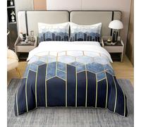 Homewish Coton, Housse de Couette Nid d'abeille 220x240, Parure de Lit Nid d'abeille, Ensemble de Literie Monochrome, Décoration D'Intérieur Chic et Créative, 2 Taies d'oreiller