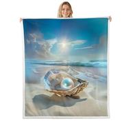Homewish Couverture Polaire 75x100cm Pearl Coquillage