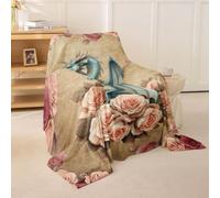 Homewish Housse de Canapé 231 x 381 cm Victorienne Jardin Dragon | Couvre Canapé Dragon Occidental Protege Canape 1/2/3/4 Places Fleurs Boho Salon Déco