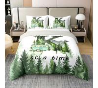 Homewish Housse de Couette 200x200 Enfant Coton Forêt Lettre Initiale K
