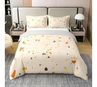 Homewish Housse de Couette 240 x 260 Enfant Coton Géométrique Parure de Lit Abstrait Moderne Sets de Housses de Couettes Style Aquarelle Couvre Lit Esthétique Contemporaine