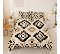 Homewish Housse de Couette Rustique Occidentale,Parure de Lit 140x200 Enfant Boho Sud-Ouest Aztèque,Couvre Lit Géométrique Bohémienne Tribale Vintage Garçons Filles Exotique Ethnique Tribale Flèche