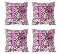 Homewish Lot de 2 Decorative Housse de Coussin 45x45 Lettre Initiale U