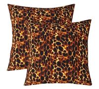 Homewish Lot de 2 Housse de Coussin 40x40 Carapace de Tortue Taie d'oreiller Imprimé écaille de Tortue Housse d'oreiller Tortue dorée Taie Oreiller imprimé Animal guépard