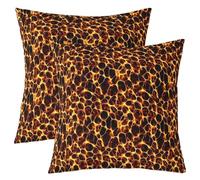 Homewish Lot de 2 Housse de Coussin 40x40 Motif écaille de Tortue Taie d'oreiller Tortue dorée Housse d'oreiller Carapace de Tortue Taie Oreiller Orange Or