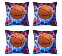 Homewish Lot de 2 Housse de Coussin 50x50 Basket-Balle