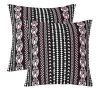 Homewish Lot de 2 Housse de Coussin 55x55 Sud-Ouest Rose Taie d'oreiller Occidental Boho Housse d'oreiller Aztec Vintage Taie Oreiller Flèches Tribales Ethniques