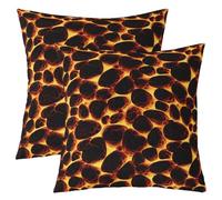 Homewish Lot de 2 Housse de Coussin 60x60 écaille de Tortue Taie d'oreiller Carapace de Tortue Housse d'oreiller Tortue dorée Taie Oreiller esthétique imprimé Animal