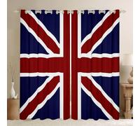 Homewish Lot de 2 Rideau Occultant 117x137cm Union Jack Classique