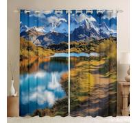 Homewish Lot de 2 Rideau Occultant 117x183cm Paysage Naturel