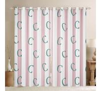 Homewish Lot de 2 Rideau Occultant 140x260cm Rayé Abstrait Moderne