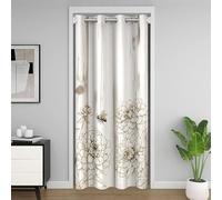 Homewish Rideau de Porte Abeille de Miel, Rideau Occultant Tableau en Bois, Rideaux de Placard Fleurs de Ferme Rétro, Rideaux Occultant Jardin de La Faune Rurale 132 x 203 cm