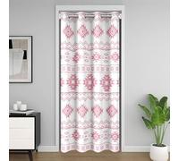 Homewish Rideau de Porte Aztèques du Sud-Ouest,Rideau Occultant Boho Occidental,Rideaux de Placard Enfants Garçons Navajo,Rideaux Occultant Modèle Tribal Géométrique Ethnique Rose 150 x 203 cm