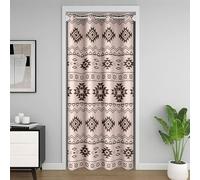 Homewish Rideau de Porte Aztèques du Sud-Ouest,Rideau Occultant Boho Occidental,Rideaux de Placard Toddler Garçons Navajo,Rideaux Occultant Modèle Tribal Géométrique Ethnique Rose 106 x 203 cm