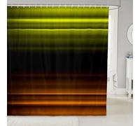 Homewish Rideau Douche 180x200cm Ombre, Rideaux de Douche Gradient, Rideau de Baignoire pour Filles Garçons Art Abstrait Moderne Imprimé 3D Lumineux, Rideaux Salle de Bain Jaune Orange
