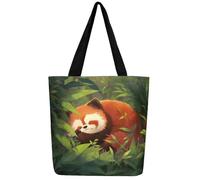 Homewish Sac À Main Raton Laveur Kawaii, Sac Réutilisable À Usage Multiple, Animal Mignon en 3D, Sac Fourre-Tout en Toile, Sac À Bandoulière pour Faire Les Courses