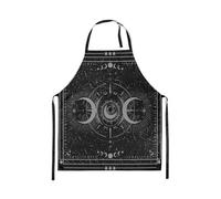 Homewish Tablier Cuisine Enfant 78x66cm Bohème,Tablier de Cuisine Le Soleil et La Lune,Tabliercuisine Enfants Enfant Décor Antique Cosmique Galaxy,Tablierbarbecue Univers Étoiles Ciel Étoilé