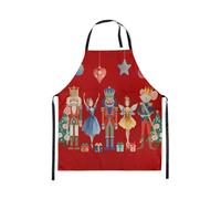 Homewish Tablier Cuisine Enfant 78x66cm Craquenoix de Noël,Tablier de Cuisine Enfants Adolescents Adultes Rouge,Tabliercuisine Royal Guard Princess,Tablierbarbecue Vacances de Noël D'Hiver