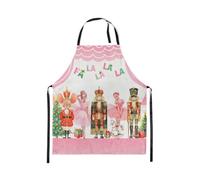 Homewish Tablier Cuisine Enfant 78x66cm Craquenoix de Noël, Tablier de Cuisine Princesse de Ballet Rose, Tabliercuisine Arbre de Pin de Noël de Soldat de Carousel